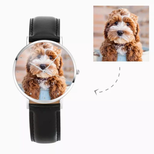 Orologio da donna con cinturino in pelle nera