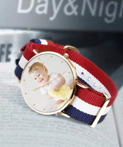 Bracelet en nylon couleur pour montre photo couleur or rose unisexe