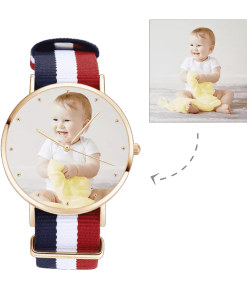 Bracelet en nylon couleur pour montre photo rose doré pour femme