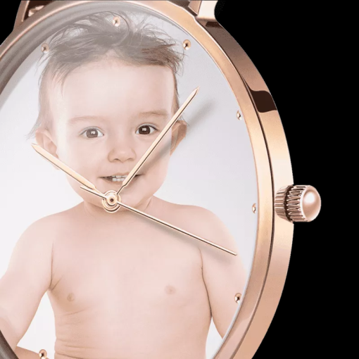 Orologio da donna con cinturino in pelle rosa