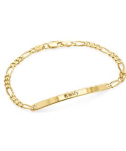 Damen-ID-Armband mit Vergoldung
