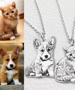 Collier photo commémoratif pour animaux de compagnie personnalisé