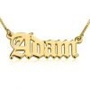 Collier Prénom Ancien Anglais Plaqué Or