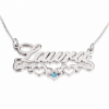 Collar con nombre subrayado Corazones