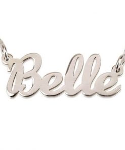 Collana con nome corsivo in argento