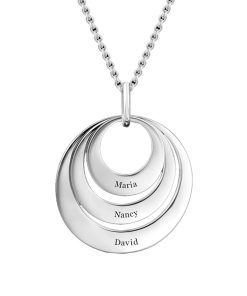 Collar de tres discos en plata esterlina