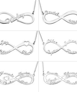 Collar con nombre infinito personalizado en plata esterlina