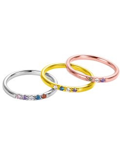 Anello personalizzato Famiglia 1-13 Pietre del partoc
