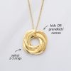 Engraved Russian Ring Necklace Sterling Silver