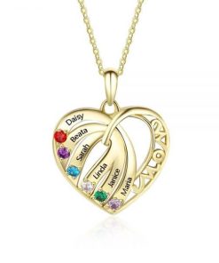 [2021 Hot Sale] Regalos para Mamá Collar de Piedras de Nacimiento de Plata de Ley 925