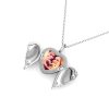 Angel Wings Heart Photo Locket Necklace Copper
