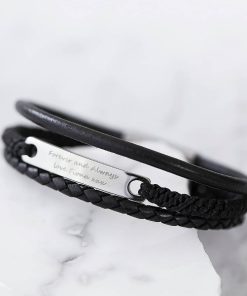 personalisiertes Herren Lederarmband