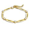 Personalisiertes Bar-Armband mit Diamant-Familiennamen
