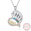 [Venta caliente 2021] Collar de mamá con piedra natal de 6 nombres