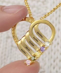 [2023 Hot Sale] 2-6 Nombres Collar de Piedras de Nacimiento