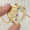 [Vendita calda] Collana con 1-6 nomi di pietre portafortuna in argento sterling 925