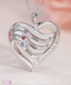 Personalized New Wave 925 Silver Family Necklace