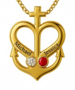 Dainty Anchor Cross  Faith Hope Love Jewelry